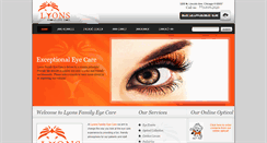 Desktop Screenshot of lyonsfamilyeyecare.com